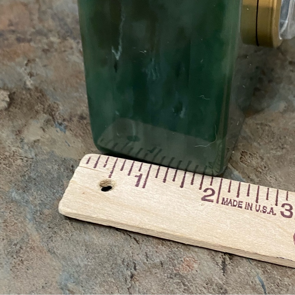 Vintage MCM Mid Century Modern Heavy Green Desk Clock - Picture 10 of 14